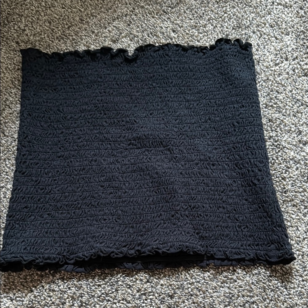 SO Black Smocked Tube Top